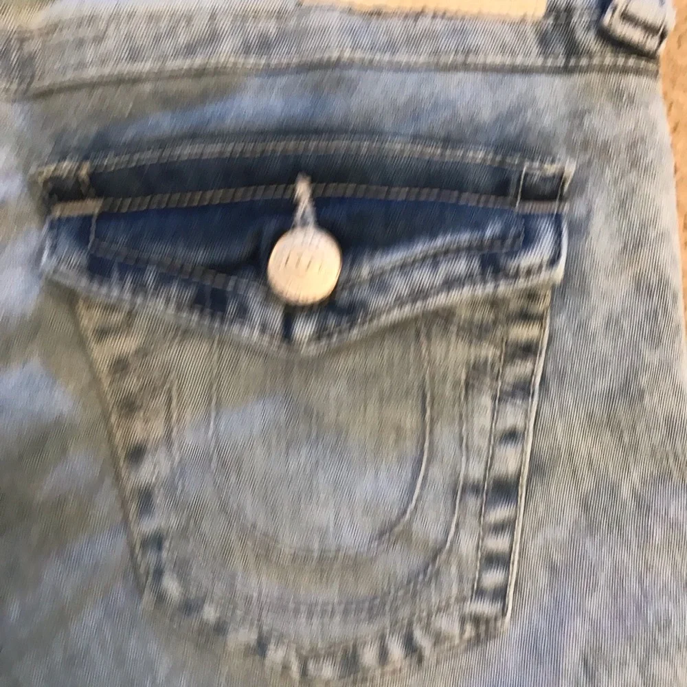 True Religion Denim Blue Jeans Women Size 6 Waist 28 Jennie Curvy Mid Rise Capri - Picture 10 of 14